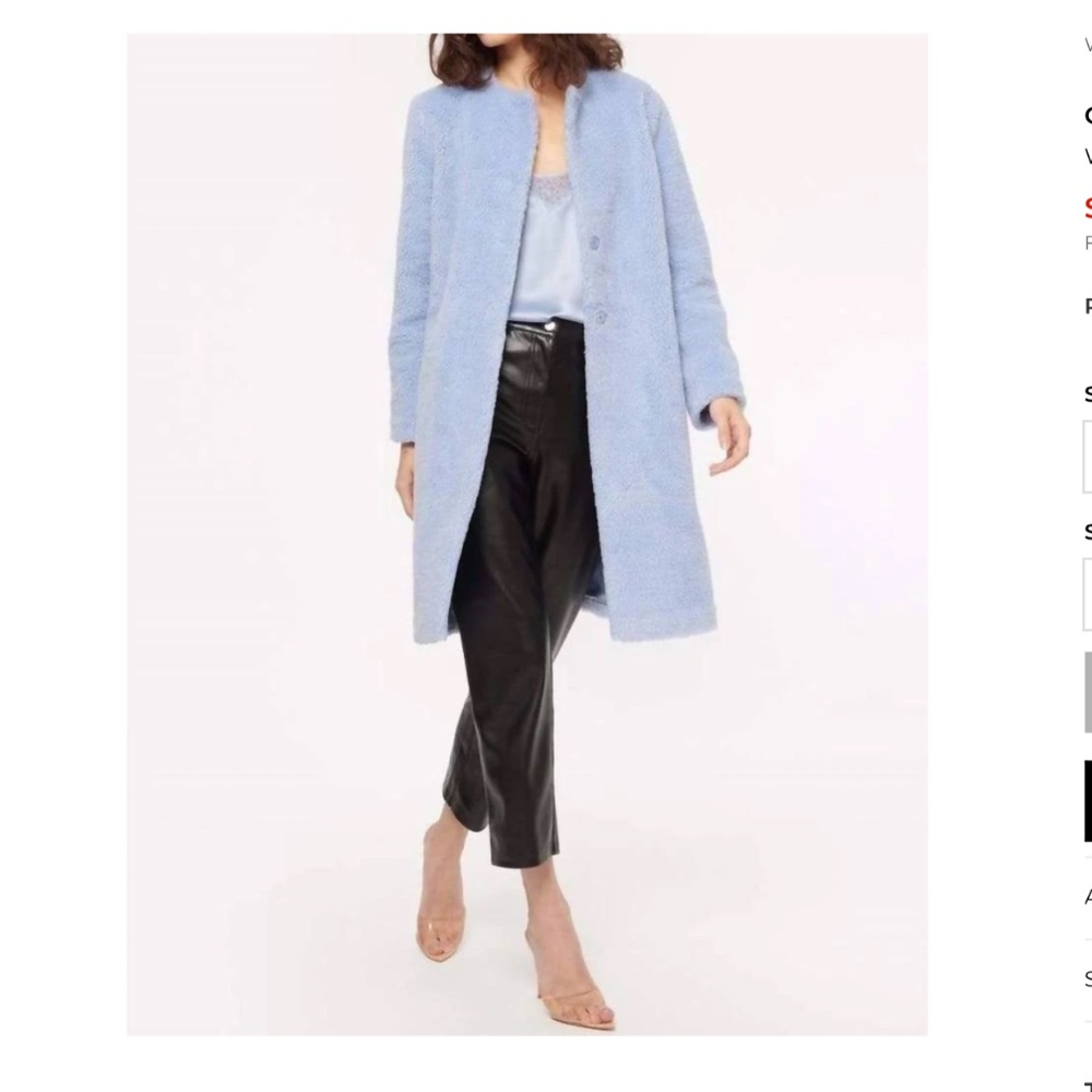 Cami NYC Emmy Sherpa Coat light blue M Medium